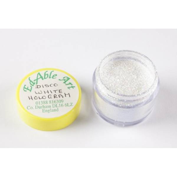 Tanzdeko Glitzer White Hologramm