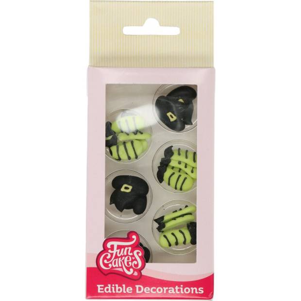 Zuckerdekoration Hexe 18pcs Beine und Hut