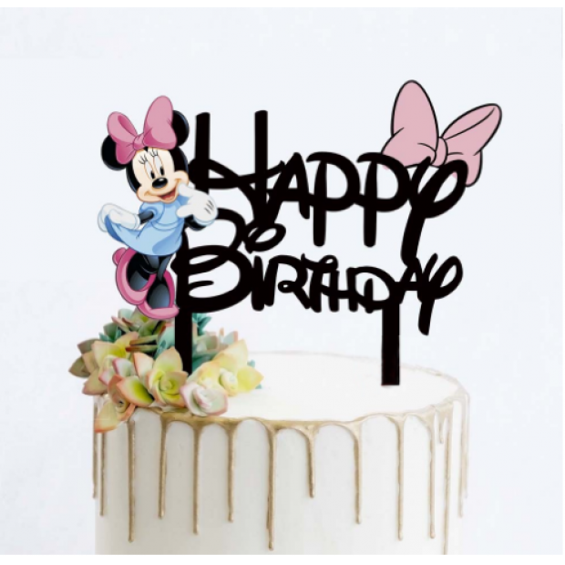 Minnie Happy Birthday Tortentopper