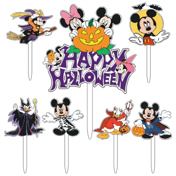 Mickey Halloween Kuchendeko-Schraubspieß