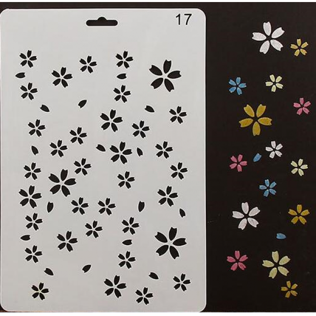 Schablone Schablonenblumen