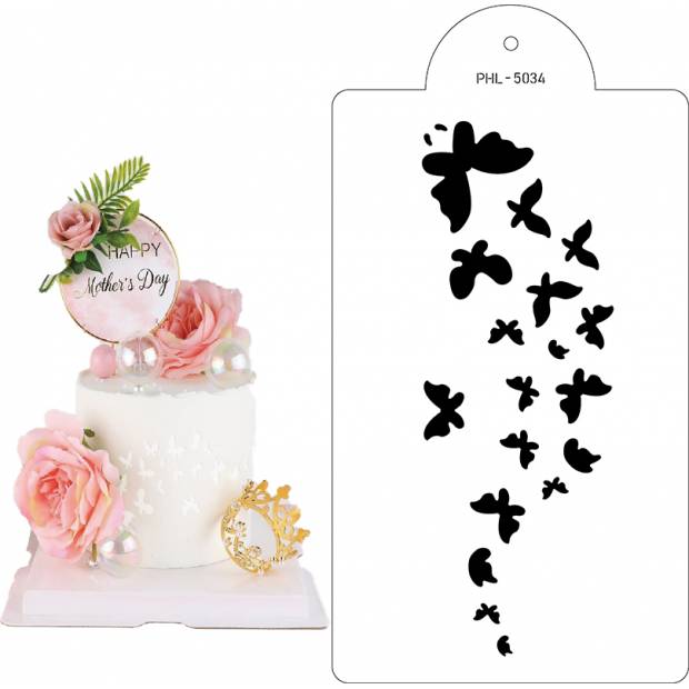 Schablonenschablone Schmetterlinge 40x21cm