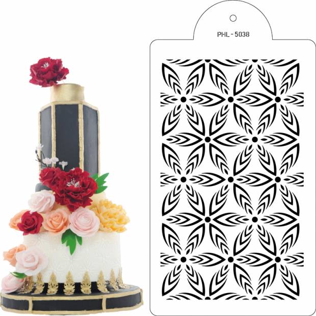 Schablone Schablone Hypno Blume 40x21cm