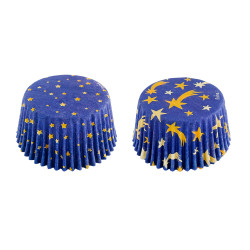 Weihnachten Sternenhimmel Muffin-Körbchen 50x32mm