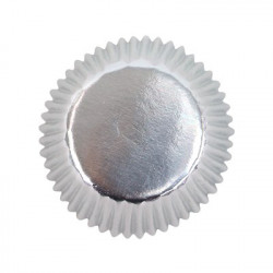 Mini-Cupcake-Förmchen aus Folie, silber 45 Stück