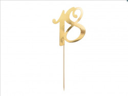 21cm Tortenaufleger goldene Nummer 18