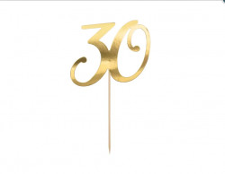 21cm Tortenaufleger goldene Nummer 30