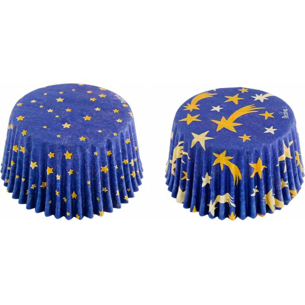 Weihnachten Sternenhimmel Muffin-Körbchen 50x32mm