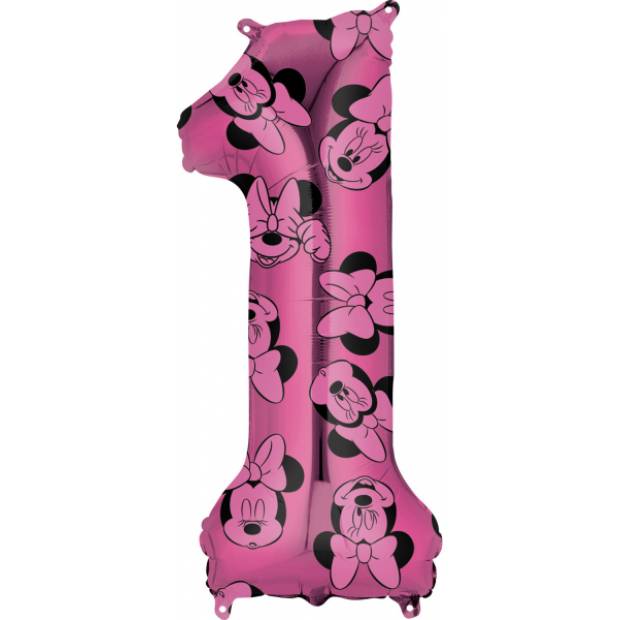 Luftballon pink 66x27cm Minnie Nummer 1