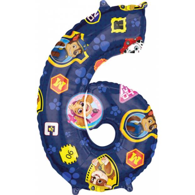 Ballon 66x43cm Paw Patrol Nummer 6