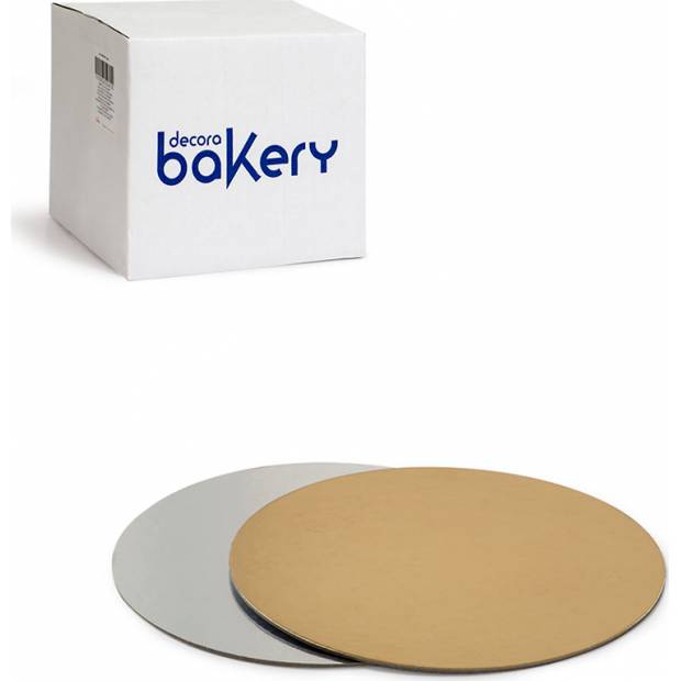 Tortenuntersetzer 100Stück 18cm Breite 0,01cm gold silber