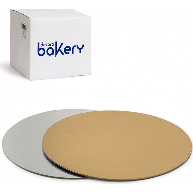 Tortenuntersetzer 100Stück 26cm Breite 0,01cm gold silber