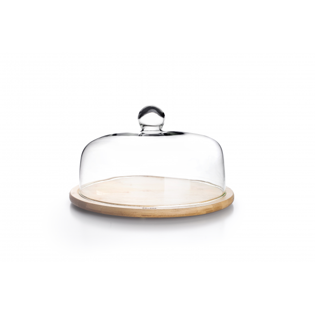 Servierplatte mit Deckel für Kuchen 24,5 x 33,5 cm