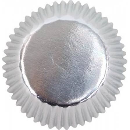 Mini-Cupcake-Förmchen aus Folie, silber 45 Stück