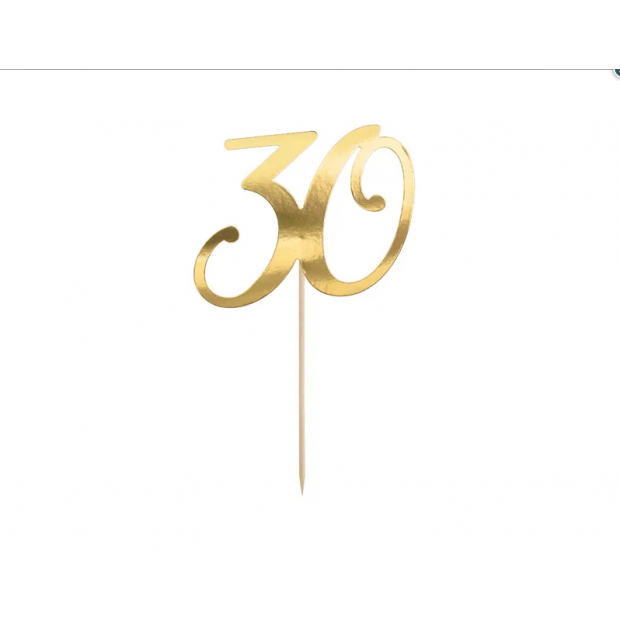 21cm Tortenaufleger goldene Nummer 30