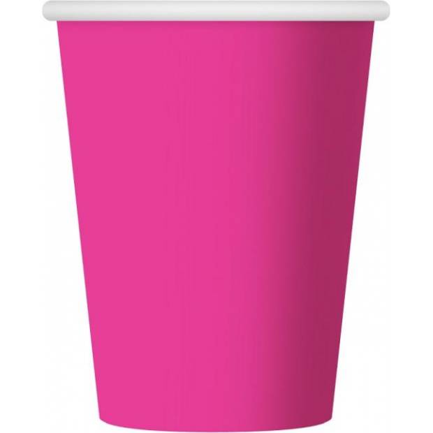 Pappbecher 270ml 6Stück rosa