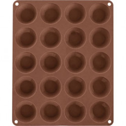 Orion Silikonbackform für Mini-Muffins braun (für 20 Stück)