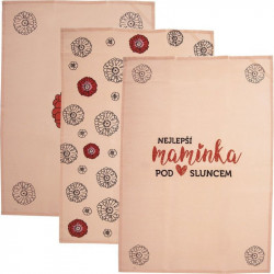 Orion Küchenhandtücher Rosa Beste Mama unter der Sonne (3 Stück)