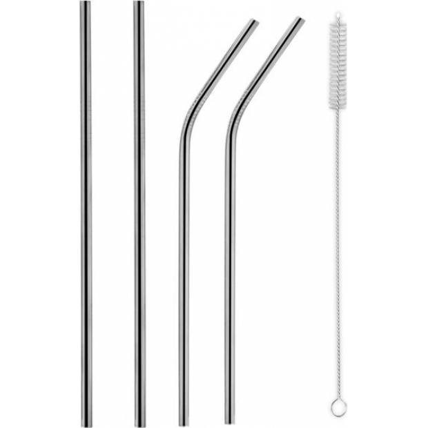 Trinkhalm 4 Stück mit Bürste