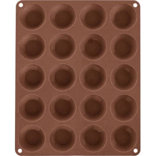 Orion Silikonbackform für Mini-Muffins braun (für 20 Stück)