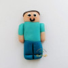 Minecraft Steve Kuchenfigur aus Kokosmasse, 6 cm