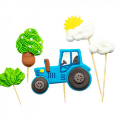Zuckerfigur Traktor Tortendekoration zum Einstecken