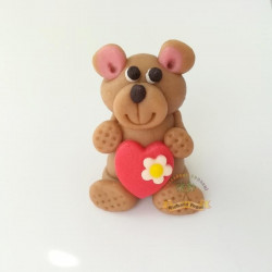 Figur zum Kuchen Bärchen 5 cm aus Kokoshalt
