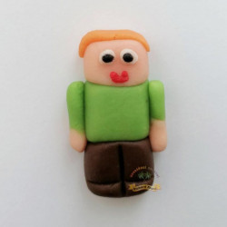 Minecraft-Figur auf Kuchen Alex 30 g aus Kokosmasse