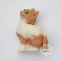 Kuchenfigur Katze 6,5×4 cm aus Kokosmasse
