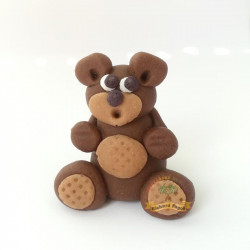 Figur auf der Torte Bär braun 5 cm aus Kokosmasse
