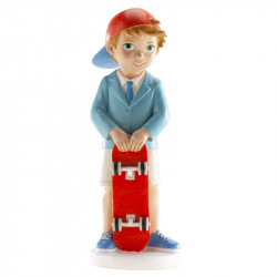 Figur auf Torte Skateboarder 16cm