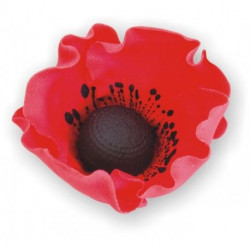 Zuckerdelement Blume Mohnblume 6 Stück 8 cm