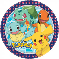 Pappteller 8pcs Pokemon 23cm, 8Stück