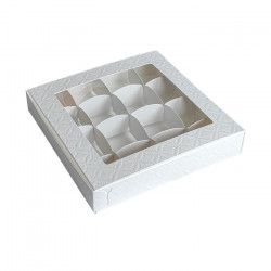 Box+Gitter 3cm h.3cm mit Schauglas16x16cm, 10Stück