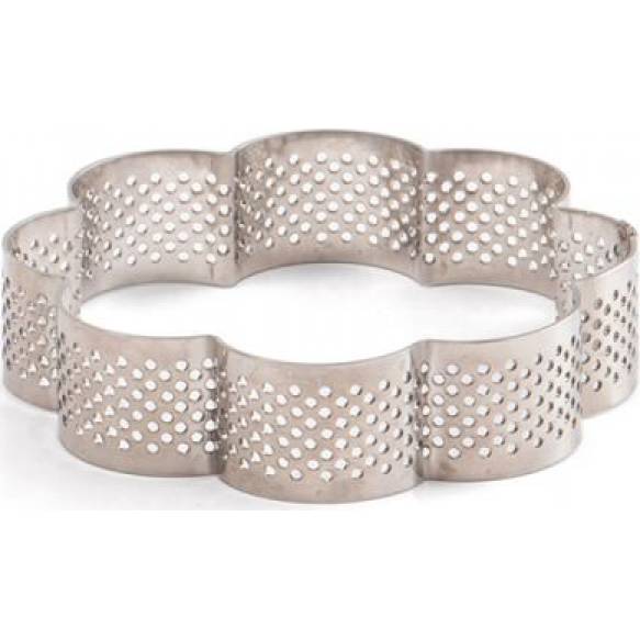 Mikroperforierte Törtchenform in Blumenform 9x9x2cm