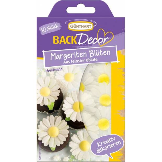 Essbares Papier, Gänseblümchen 10 Stk.