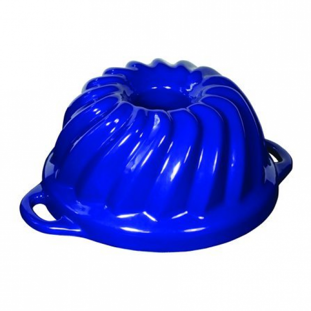 Lietinová smaltovaná pečicí forma Sofie bábovka GOURMETINA - Noční modrá