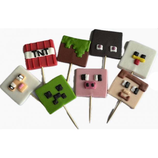 Zuckerfigur Spieß fürs Kuchen Minecraft