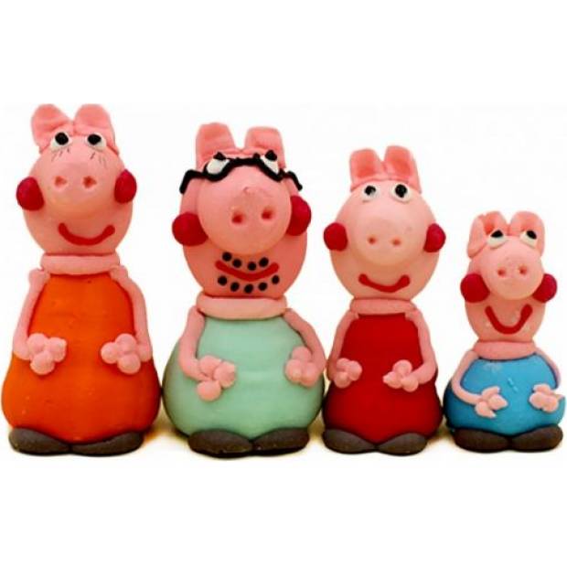 Zuckerfigur Schweinchen Pepa 4tlg.