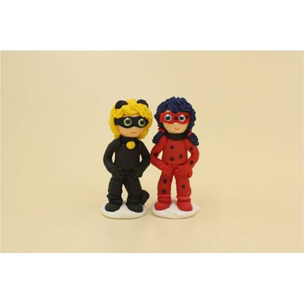 Zuckerstatuette Lady Bag und schwarze Katze