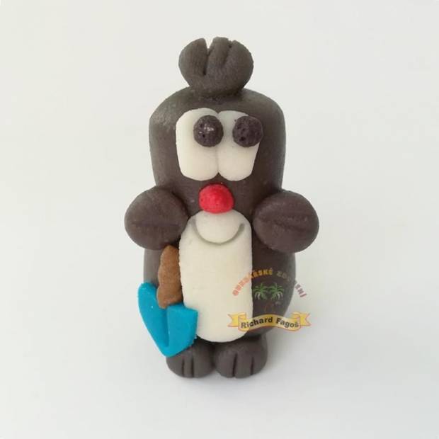 Tortenziergegnung Figur Krtek 5,5 cm aus Kokosmasse