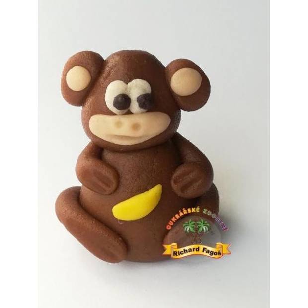 Kuchenkuchenfigur Affe 5 cm aus Kokosmasse
