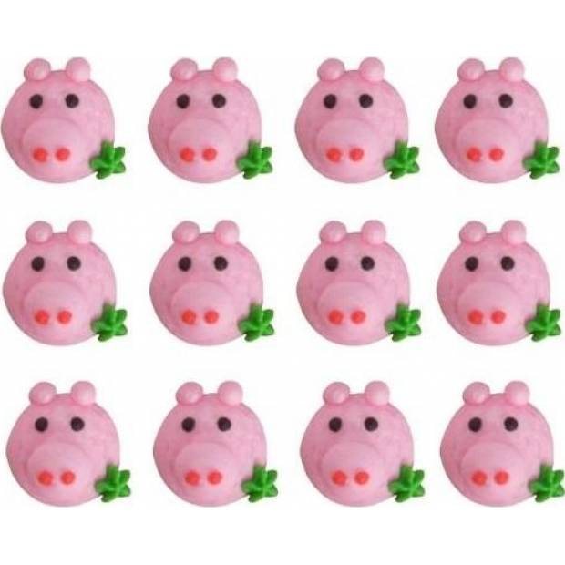 Zuckerdekoration Schweinchen 12 Stück