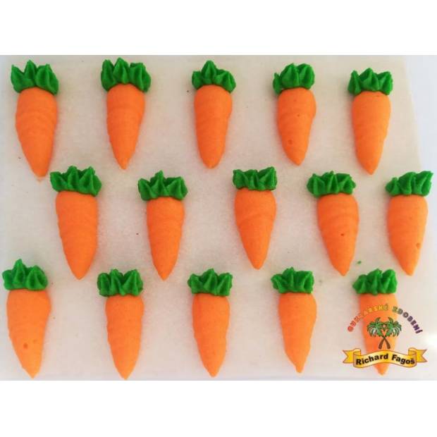 Zuckerde Dekoration für Karotten 15 Stücke