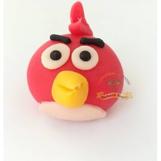 Figur auf Kuchen Angry Birds Red 4 cm aus Kokosnussmasse