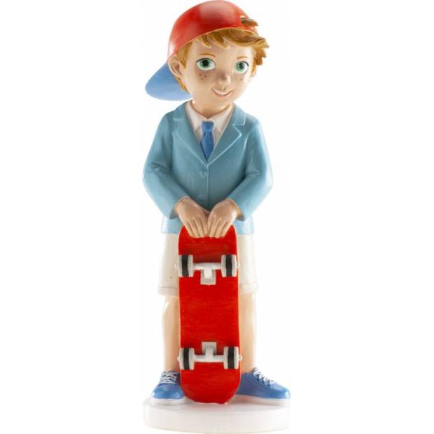 Figur auf Torte Skateboarder 16cm