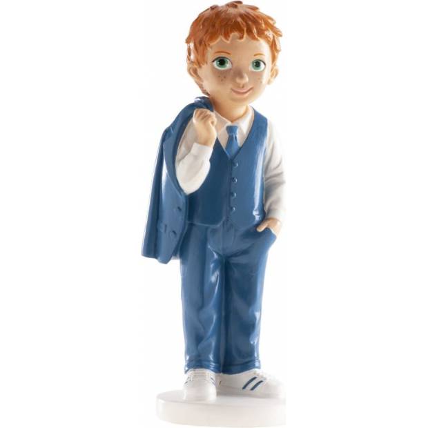 Tortenfigur sozial gekleideter Junge 16cm - Heilige Kommunion