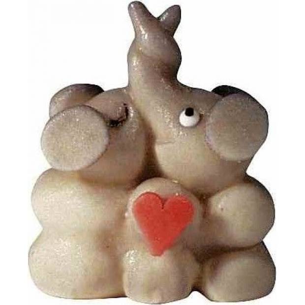Marzipanfigur Elefantenpaar 6x4,5 cm, 40 g
