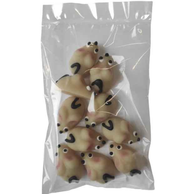 Marzipanfigurchen Mäuschen klein 10 Stück 1,5x3 cm, 43 g