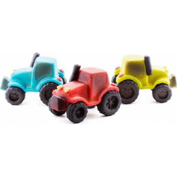 Marzipanfigur Traktor blau 4,5x7 cm, 65 g